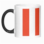 Vertical Stripes - White and Tomato Red Morph Mug