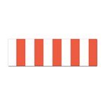 Vertical Stripes - White and Tomato Red Sticker Bumper (100 pack)