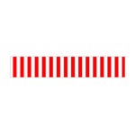 Vertical Stripes - White and Red Flano Scarf (Mini)