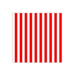 Vertical Stripes - White and Red Satin Bandana Scarf
