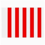 Vertical Stripes - White and Red Large Glasses Cloth