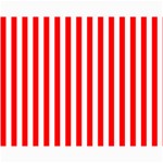 Vertical Stripes - White and Red Collage 11  x 14 