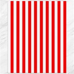 Vertical Stripes - White and Red Canvas 11  x 14 