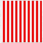 Vertical Stripes - White and Red Canvas 12  x 12 