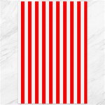 Vertical Stripes - White and Red Canvas 12  x 18 