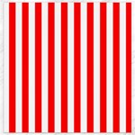 Vertical Stripes - White and Red Canvas 16  x 16 