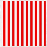Vertical Stripes - White and Red Canvas 20  x 20 