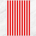 Vertical Stripes - White and Red Canvas 20  x 30 