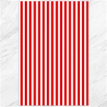 Vertical Stripes - White and Red Canvas 24  x 36 