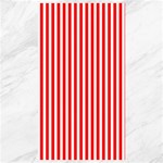 Vertical Stripes - White and Red Canvas 40  x 72 
