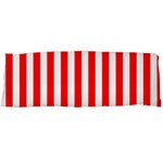Vertical Stripes - White and Red Body Pillow Case (Dakimakura) (One Side)