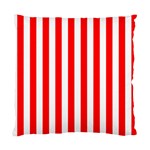Vertical Stripes - White and Red Standard Cushion Case (One Side)