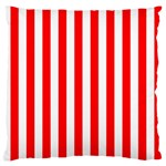 Vertical Stripes - White and Red Standard Flano Cushion Case (Two Sides)