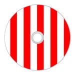 Vertical Stripes - White and Red CD Wall Clock