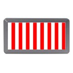 Vertical Stripes - White and Red Memory Card Reader (Mini)