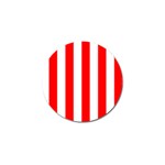 Vertical Stripes - White and Red Golf Ball Marker (4 pack)