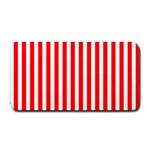 Vertical Stripes - White and Red Medium Bar Mat