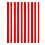 Vertical Stripes - White and Red Shower Curtain 60  x 72  (Medium)