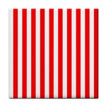 Vertical Stripes - White and Red Face Towel