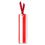 Vertical Stripes - White and Red Small Book Mark