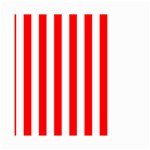 Vertical Stripes - White and Red Small Garden Flag (Two Sides)