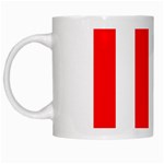 Vertical Stripes - White and Red White Mug
