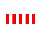 Vertical Stripes - White and Red Sticker Bumper (10 pack)