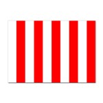 Vertical Stripes - White and Red Sticker A4 (100 pack)