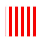Vertical Stripes - White and Red Greeting Card 5  x 7 
