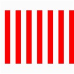 Vertical Stripes - White and Red 5  x 7  Photo Cards