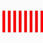 Vertical Stripes - White and Red 4  x 8  Photo Cards