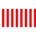 Vertical Stripes - White and Red YOU ARE INVITED 3D Greeting Card (8x4)