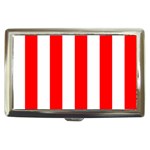Vertical Stripes - White and Red Cigarette Money Case