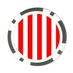 Vertical Stripes - White and Red Poker Chip Card Guard (10 pack)