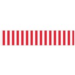 Vertical Stripes - White and Alizarin Red Flano Scarf (Small)