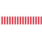Vertical Stripes - White and Alizarin Red Flano Scarf (Large)
