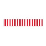 Vertical Stripes - White and Alizarin Red Flano Scarf (Mini)