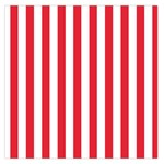 Vertical Stripes - White and Alizarin Red Large Satin Scarf (Square)