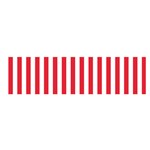 Vertical Stripes - White and Alizarin Red Satin Scarf (Oblong)
