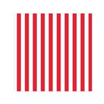 Vertical Stripes - White and Alizarin Red Small Satin Scarf  (Square)