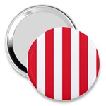 Vertical Stripes - White and Alizarin Red 3  Handbag Mirror