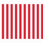Vertical Stripes - White and Alizarin Red Collage 8  x 10 