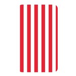 Vertical Stripes - White and Alizarin Red Memory Card Reader (Rectangular)