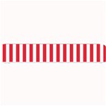 Vertical Stripes - White and Alizarin Red Small Bar Mat