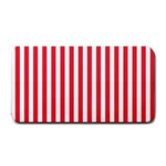Vertical Stripes - White and Alizarin Red Medium Bar Mat