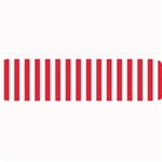 Vertical Stripes - White and Alizarin Red Medium Bar Mat