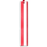 Vertical Stripes - White and Alizarin Red Large Book Mark
