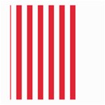 Vertical Stripes - White and Alizarin Red Large Garden Flag (Two Sides)