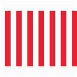 Vertical Stripes - White and Alizarin Red 5  x 7  Photo Cards