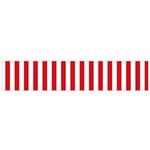 Vertical Stripes - White and Fire Engine Red Flano Scarf (Small)